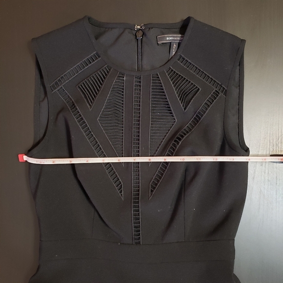 BCBGMaxAzria Embroidered Sheer-Trim Dress - Picture 11 of 16